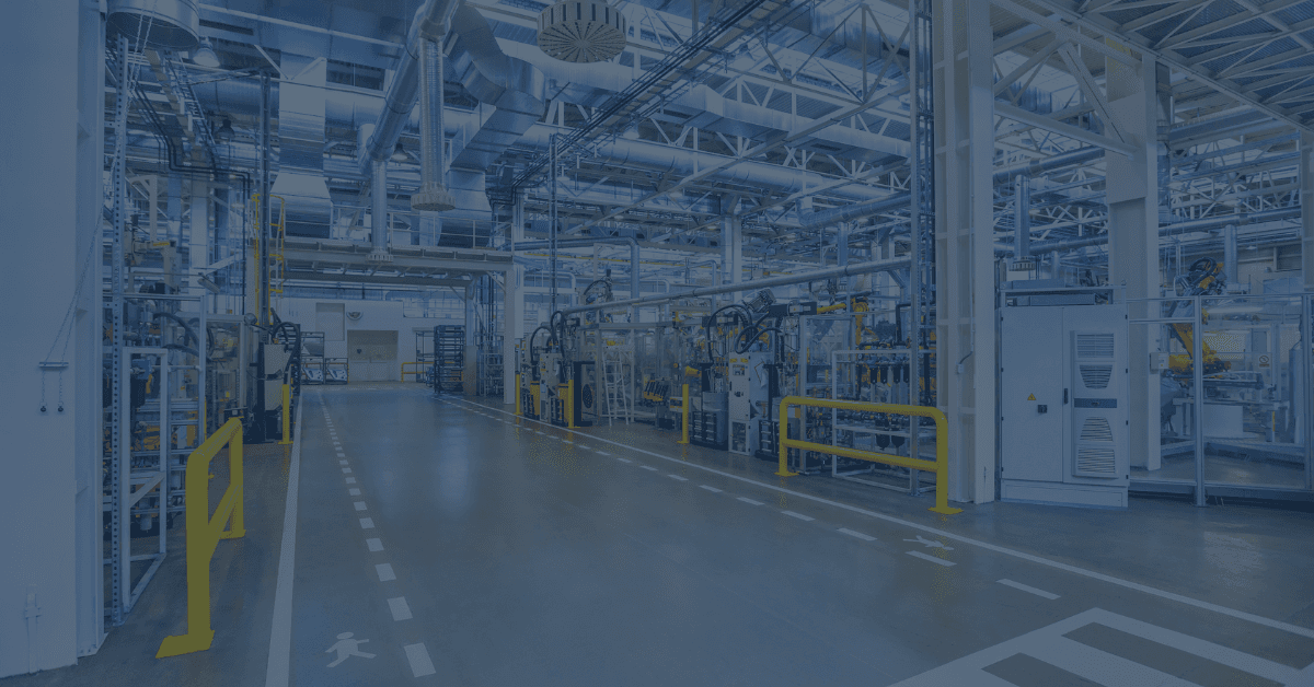 Banner image of a factory with machinery